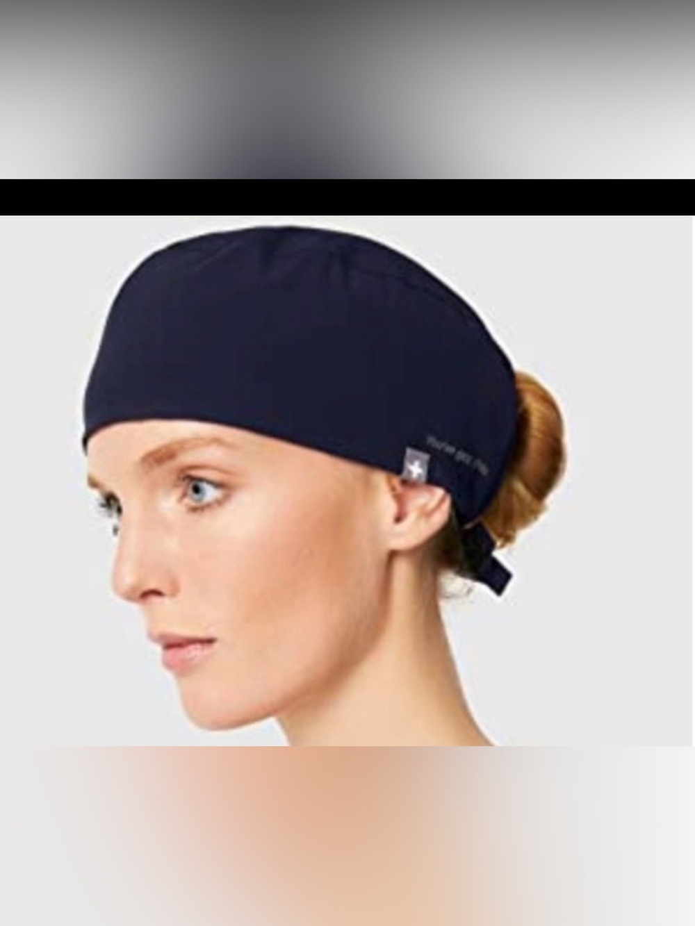 Figs BLACK modern scrub cap hat